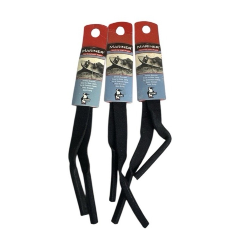 Chums Mariner Eyewear Retainers Neoprene Pack‎ of 3 Black 0811 New USA